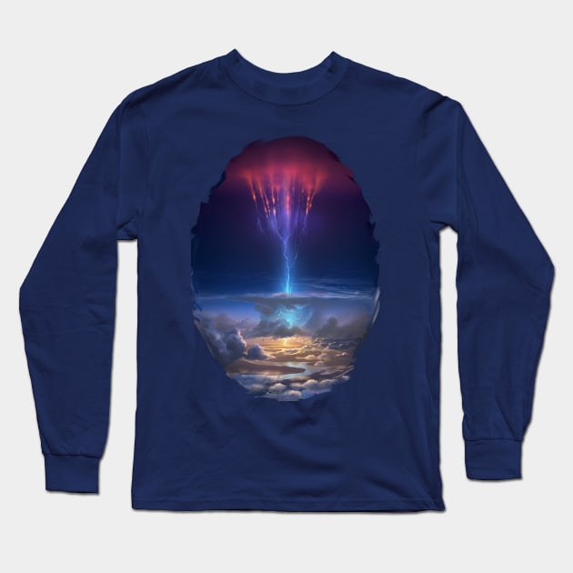 Red Sprite Long Sleeve T-Shirt by aerroscape